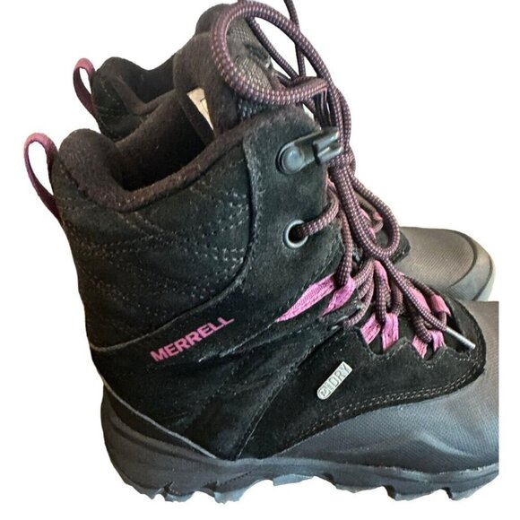 Merrell Thermo Shiver Snow Boots 6" Waterproof Hiking Purple Black Womens Sz 5.5 - Picture 2 of 7